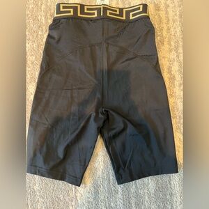 Versace compression black biker shorts size Xs